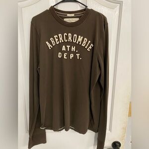 Abercrombie Brown Long Sleeve Shirt size large brand